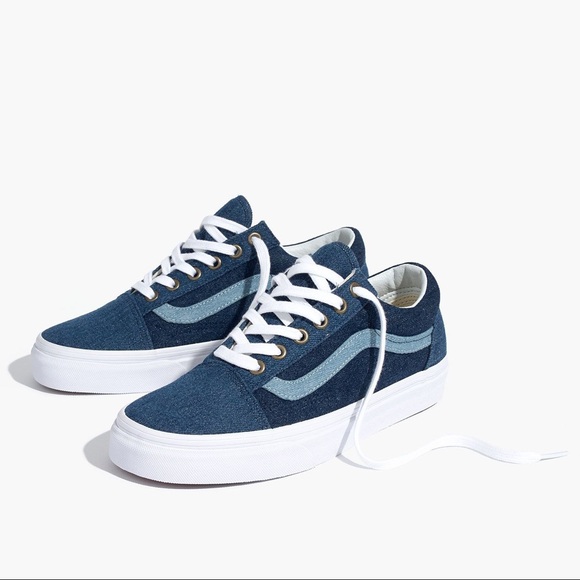 Vans Shoes - Madewell X Vans “Old Skool” Denim Laceup Sneaker